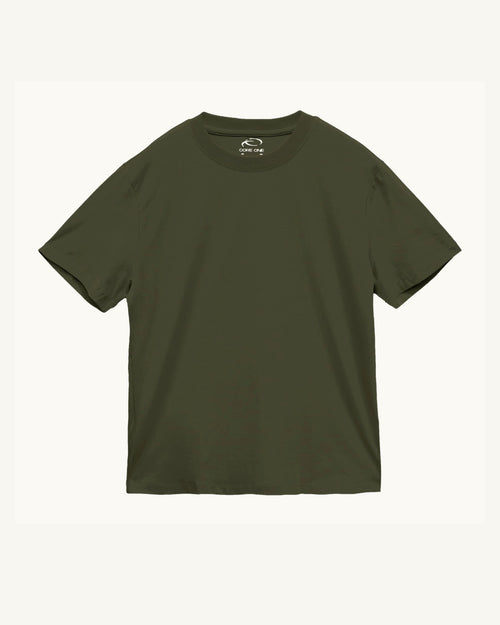 Core One Classic Crew in Army Green